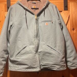 Carhartt seafoam green women’s Hooded Jacket, size XL